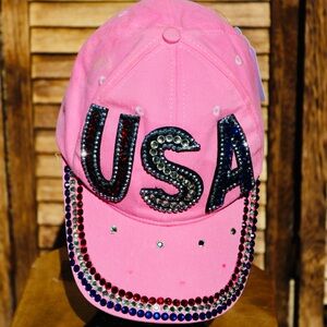 Pink USA Cap